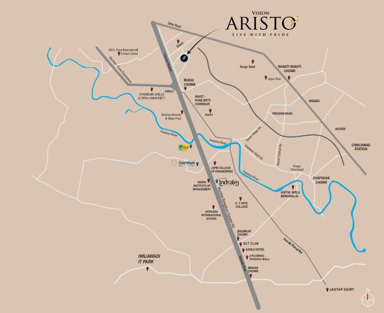 Vision Aristo Location Map