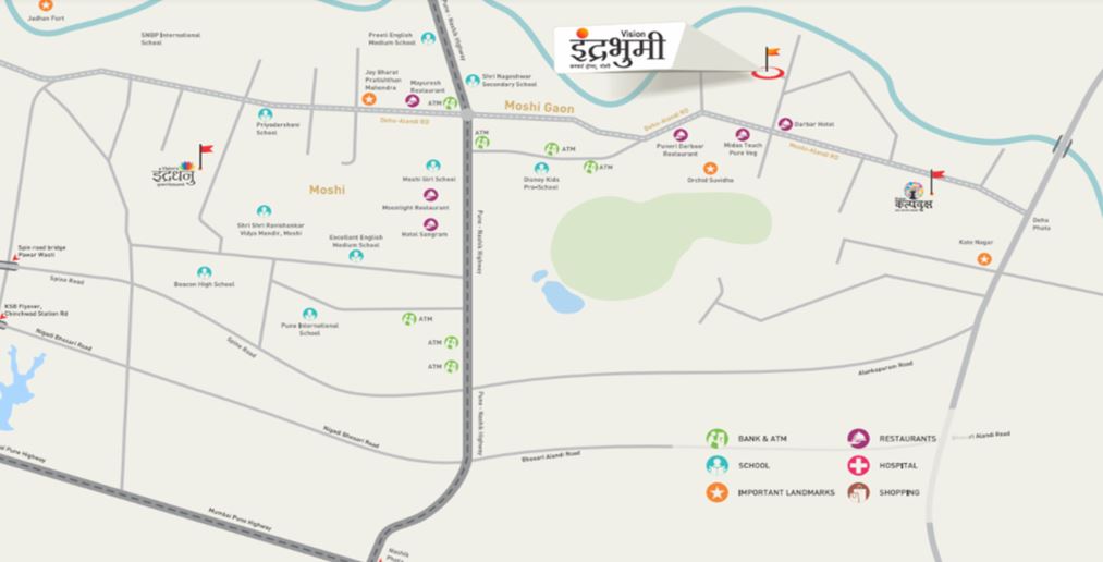 Vision Indrabhumi Location Map