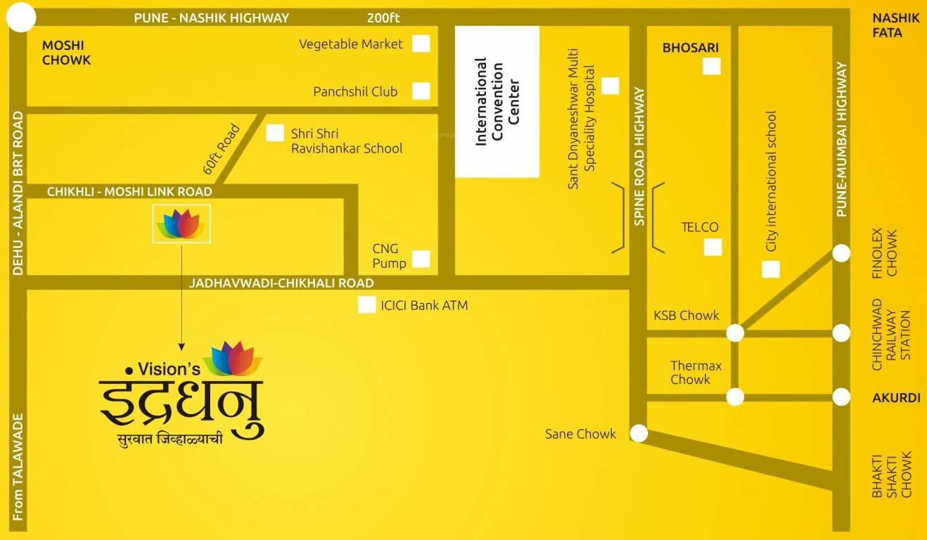 Vision Indradhanu Location Map