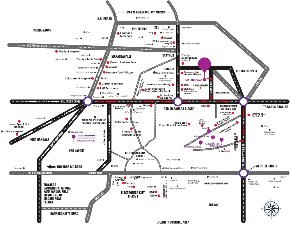 Vivansaa Amaryllies Boulevard Location Map