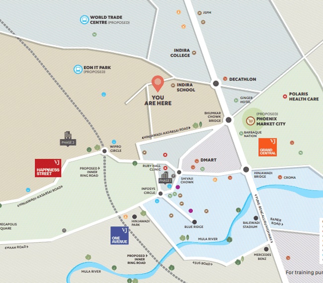 Vj Town Centre Location Map