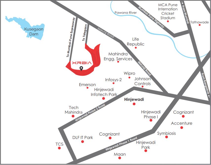 Xrbia Hinjewadi Location Map