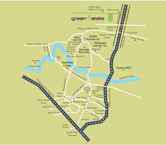 Yashada Green Estate Location Map