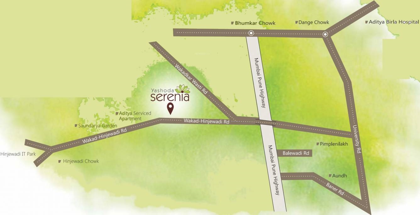 Yashoda Serenia Location Map