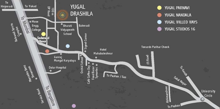 Yugal Drashila Location Map