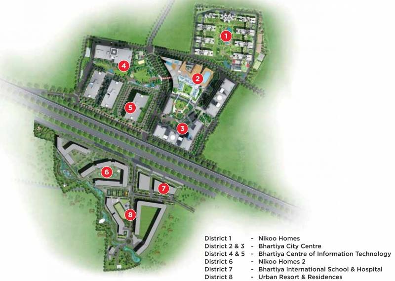 Bhartiya City Nikoo Homes Master Plan