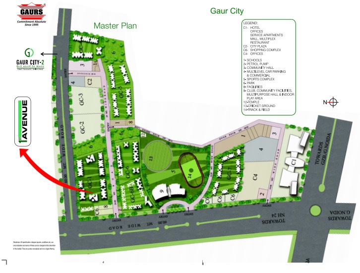Gaur City 1st Avenue Master Plan