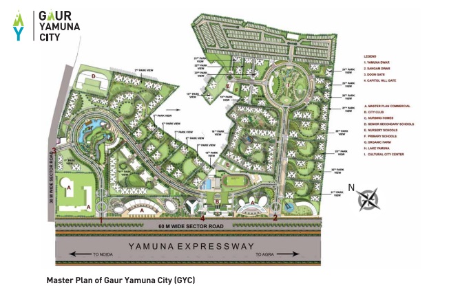 Gaur Yamuna City 16th Park View Master Plan