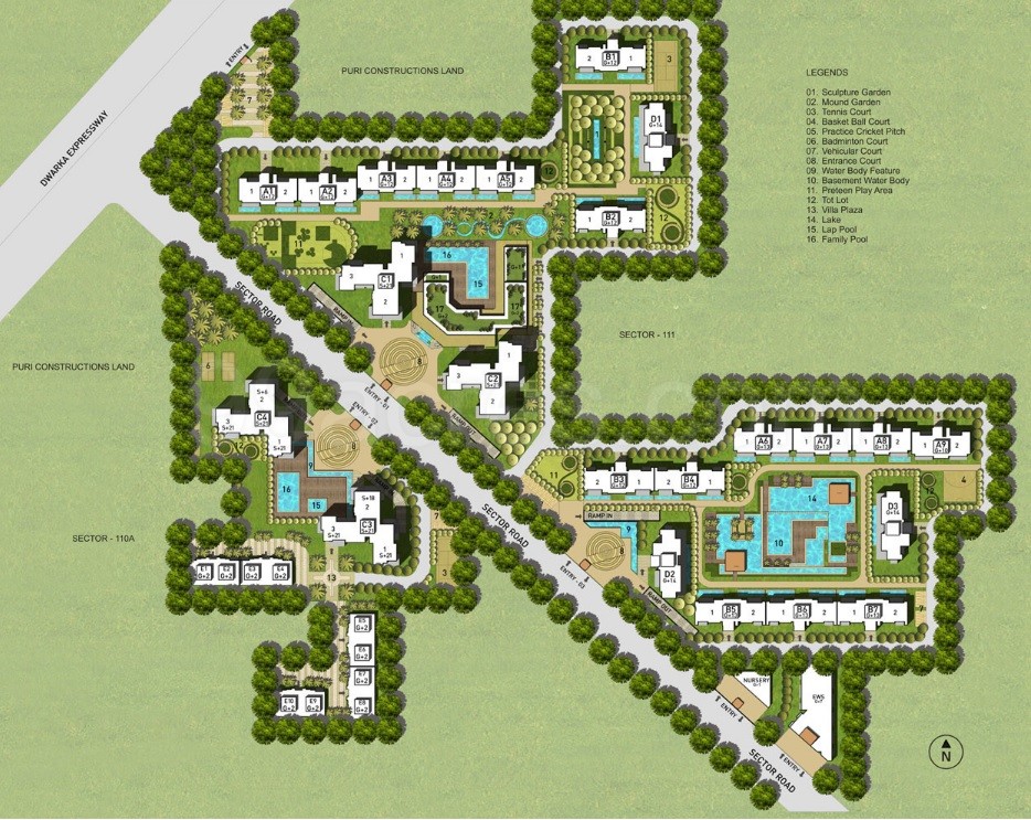 Puri Diplomatic Greens Villa Master Plan