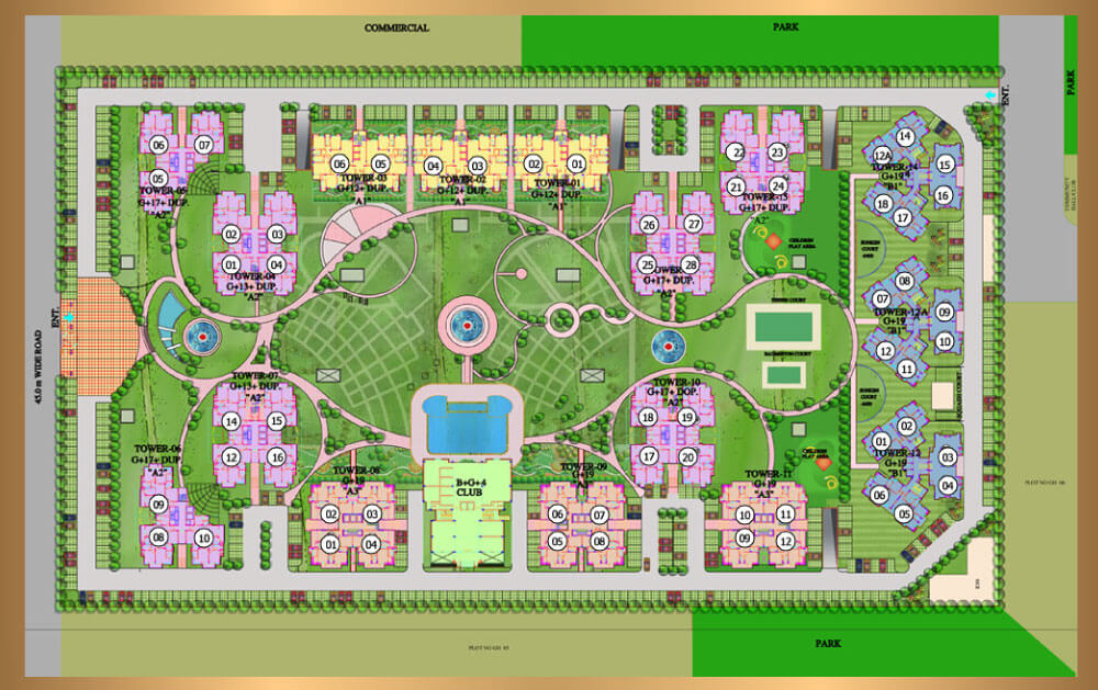 Purvanchal Royal Park Master Plan