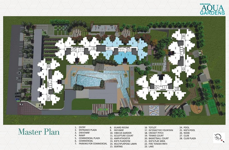 Shri Radha Aqua Gardens Master Plan